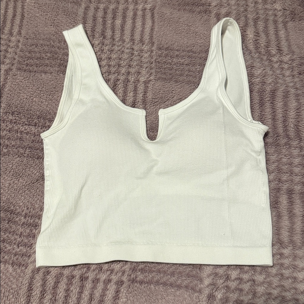 Streetwear Society Cream Ribbed Top